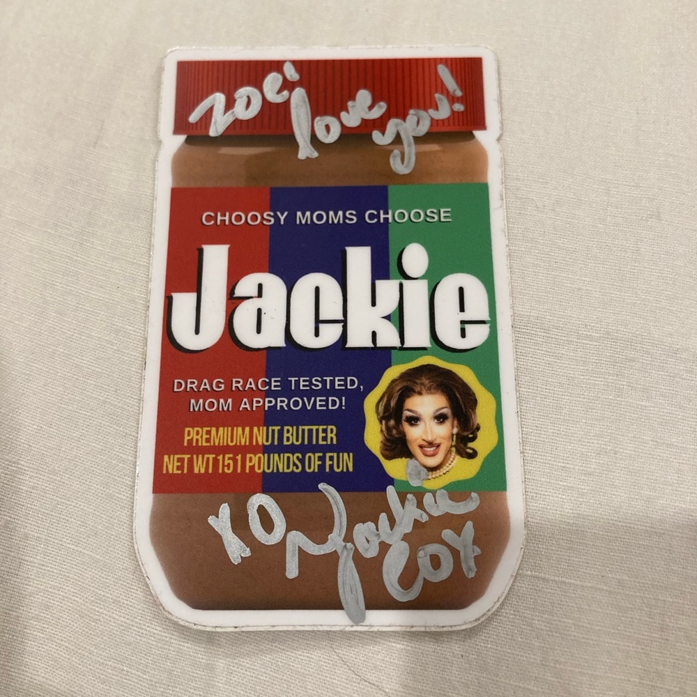 Jackie Cox Signed Sticker